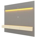Ver imagem 2 de Painel para TV até 90 Polegadas 229x250cm Ripado com LED 3 Gavetas 100% MDF