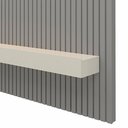 Ver mais imagens de Rack com Painel para TV até 90 Polegadas 100% MDF Ripado com LED e 3 Gavetas 250CMX228.8cm Nobre Cinza