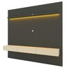 Painel para TV até 90 Polegadas 229x250cm Ripado com LED 3 Gavetas 100% MDF - 3