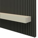 Ver mais imagens de Rack com Painel para TV até 90 Polegadas 100% MDF Ripado com LED e 3 Gavetas 250CMX228,8cm Nobre Cinza