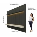 Ver imagem 4 de Rack com Painel para TV até 90 Polegadas 100% MDF Ripado com LED e 3 Gavetas 250CMX228,8cm Nobre Cinza