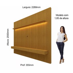 Painel Ripado TV até 85 Polegadas com LED 230cm Nobre  - 3
