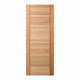 Folha de Porta Maciça em Eucalipto Acabamento Natural 210x80cm PM95 Clean Cruzeiro Portas Marrom - 1