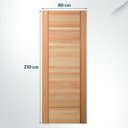 Ver imagem 2 de Folha de Porta Maciça em Eucalipto acabamento Natural 210x80cm PM95 Clean Cruzeiro Portas