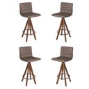 Ver imagem 1 de 4 Banquetas Giratórias Julia Gourmet-marrom Camurça(leve 2 Travesseiros)
