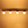 Lustre Sala de Jantar Plafon Sobrepor Jabuticaba Quadruplo - Dourado - Vidro Ambar - 5