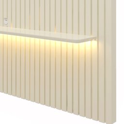 Painel para TV até 90 Polegadas Ripado com LED 3 Gavetas 230cm 100% MDF Nobre - 10