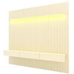 Painel para TV até 85 Polegadas Ripado com LED 3 Gavetas 230cm 100% MDF Nobre - 3