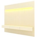 Ver imagem 3 de Rack com Painel para TV até 90 Polegadas 100% MDF Ripado com LED e 3 Gavetas 250CMX228,8cm Nobre Branco