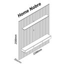 Ver imagem 5 de Rack com Painel para TV até 90 Polegadas 100% MDF Ripado com LED e 3 Gavetas 250CMX228,8cm Nobre Branco
