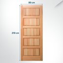 Ver imagem 2 de Folha de Porta Maciça 210x80cm Eucalipto PP01 Cruzeiro Portas