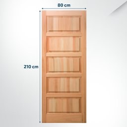 Folha de Porta Maciça 210x80cm Eucalipto PP01 Cruzeiro Portas - 2