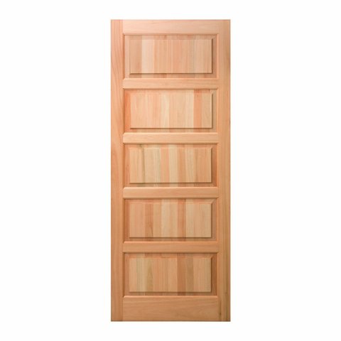 Folha de Porta Maciça em Eucalipto acabamento Natural 210x80cm PP01 Cruzeiro Portas