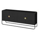 Ver imagem 2 de Balcão Buffet 180 Luna 4 Portas - Nero/Preto - 28075