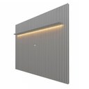 Ver imagem 4 de Painel para TV até 90 Polegadas 100% MDF Ripado com LED Cinza 250x230cm Requinte