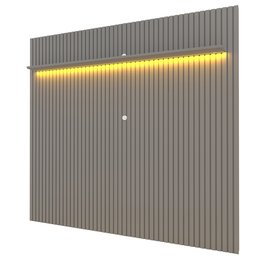 Painel para TV até 90 Polegadas Ripado com LED 230cm 100% MDF Nobre - 16