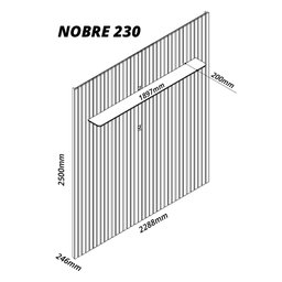Painel para TV até 90 Polegadas Ripado com LED 230cm 100% MDF Nobre - 8