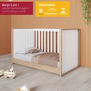Ver mais imagens de Berco Mini Cama Grade Fixa 139x79 Cm Confete Branco Jequitiba Hp Henn