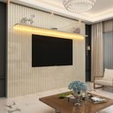 Ver imagem 1 de Painel Ripado para TV até 90 Polegadas 100% MDF com LED 230CMX250CM Nobre Branco