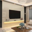 Ver imagem 3 de Painel Ripado para TV até 90 Polegadas 100% MDF com LED 230CMX250CM Nobre Branco