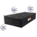 Ver imagem 2 de Colchão Solteiro Cama Inbox Ortofirm Black 88x188x32 Double Face Espuma D33 Preto