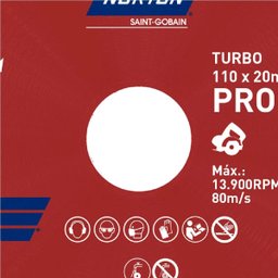 Disco de Corte Diamantado Turbo Pro 110x20mm - Norton - 3