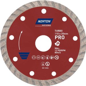 Disco de Corte Diamantado Turbo Pro 110x20mm - Norton