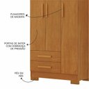 Ver imagem 7 de Guarda-Roupa Multiuso com 3 Portas e 2 Gavetas Ébano Marrom/Cinamomo