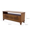 Ver imagem 3 de Rack para TV até 49 Polegadas 1 Porta Madeira Maciça 122cm Sol Marrom Ipê