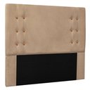 Ver imagem 3 de Kit Cabeceira e Calçadeira Recamier Casal 1,40m Gênova Suede - Pallazio Bege