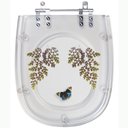 Ver imagem 1 de Assento Sanitário Tampa de Vaso Sabatini Transparente Decorado - Borboleta Azul Escuro