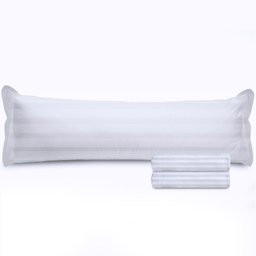 Kit 2 Fronhas Travesseiro de Corpo Percal 300 Fios 100% Algodão 50x130cm Bf Colchões - 1