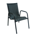 Ver imagem 3 de Kit 2 Cadeira para Jardim Area Externa Fibra Sintético Junco Preta