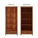 Ver imagem 4 de Cristaleira Madeira Maciça 2 Portas Rústica 1 Gaveta:escuro