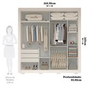 Ver imagem 4 de Guarda Roupa Casal 210,30cm 2 Portas de Correr com Espelhos 100% MDF Antúrio Espresso Móveis