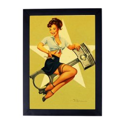 Quadro Oficina Retro Pin Up Decoração Anos 50 P8119 - 1