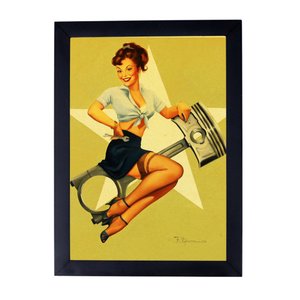 Quadro Oficina Retro Pin Up Decoração Anos 50 P8119