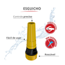 Ver imagem 2 de Kit Esguicho Roscável Com Adaptador Roscável 1/2'' e 7/16'' Cor Amarelo  Durín