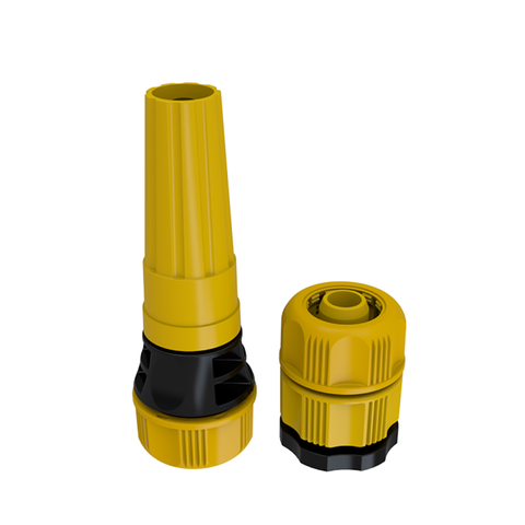 Kit Esguicho Roscável Com Adaptador Roscável 1/2'' e 7/16'' Cor Amarelo  Durín