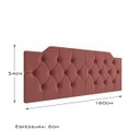 Ver imagem 5 de Cabeceira Painel Estofada Queen Capitonê Luxo Dobrável Capela Fixação na Parede:Rosa