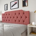 Ver imagem 2 de Cabeceira Painel Estofada Queen Capitonê Luxo Dobrável Capela Fixação na Parede:Rosa