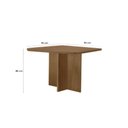 Ver imagem 2 de Mesa de Sala Jantar Berlim C/ Tampo Madeirado C/ Canto Curvo 90x90cm Naturale/naturale - Rufato