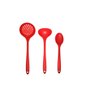 Jogo Concha, Colher e Escumadeira Silicone Vermelho UNYHOME. - 1