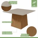 Ver imagem 5 de Conjunto Sala de Jantar 8 Lugares Quadrada Tampo Vidro/MDF Mesa Nevada e Cadeiras Vênus