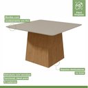 Ver imagem 7 de Conjunto Sala de Jantar 8 Lugares Quadrada Tampo Vidro/MDF Mesa Nevada e Cadeiras Vênus