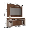 Ver imagem 3 de Rack com Painel para Tv até 70 Polegadas Aegon Fendi/havana - Caemmun