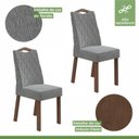 Ver imagem 7 de Conjunto Mesa Nevada 130cm Tampo MDF/Vidro 8 Cadeiras Vênus Móveis Lopas