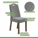 Ver mais imagens de Conjunto Mesa Nevada 130cm Tampo MDF/Vidro 8 Cadeiras Vênus Móveis Lopas