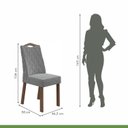 Ver imagem 6 de Conjunto Mesa Nevada 130cm Tampo MDF/Vidro 8 Cadeiras Vênus Móveis Lopas