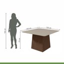 Ver imagem 5 de Conjunto Mesa Nevada 130cm Tampo MDF/Vidro 8 Cadeiras Vênus Móveis Lopas